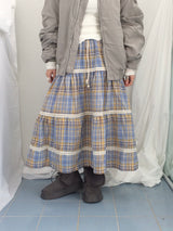Hazel latte checkered skirt