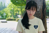 ハートロゴTシャツ - イエロー