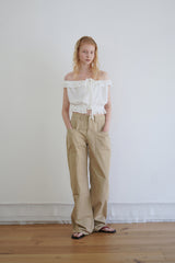Pure frill blouse_ivory
