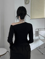 Bichovi one-shoulder brushed t-shirt