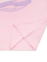 Women's Crop Vintage Mood Ringer Short Sleeve T-Shirt Pink (FCE2TS201W)