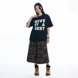 Camo 8-quarter Sweat Bermuda Pants - KHAKI