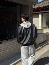 Core leather herrington jacket