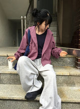 Quanta Check Loose-Fit Semi Crop Wind Jacket