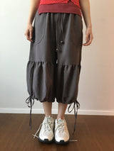 Shirring harem pants 