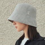 VA Stud Tweed Drop Bucket Hat / Gray