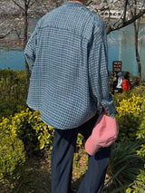 [ASCLO MADE] Tencel Indigo Washed Check Shirt