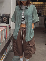 Needs Overfit Washed Denim Shirt