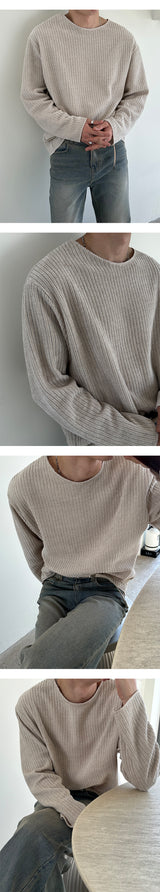 [Unisex] ベルベットカッティングニット(4color)
