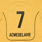 25SS COLORING PIPING FOOTBALL JERSEY SHORT SLEEVE T-SHIRT YELLOW