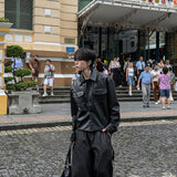 Mark Pocket Short Leather Jacket
