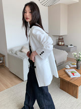 NON COLLAR LINEN JACKET (2C)