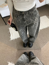 ウィルドハイウエストレオパードワイドロングパンツ (One Color)