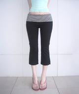 stripe folding capri pt