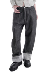  KNEE CUT CURVE PANTS