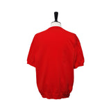 Red Round Short Sleeve Cardigan