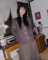 (3color) Mongle Stitch Hairy Loose Cardigan