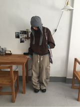 ラロアコットンカーゴワイドパンツ（3c）