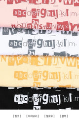 ルックルイラストレーションレタリングボクシーショートスリーブTシャツ