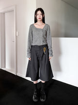  SIDE BUTTON STRAP CARDIGAN