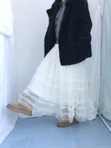 highneck puffy fur jacket