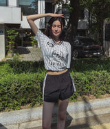 フットボールスポーティージャージー半袖Tシャツ