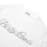 DirtyCoins スクリプトワッフル長袖Tシャツ ホワイト