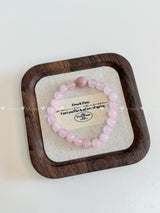Pink glass bead bracelet
