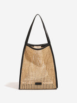 Raffia Hollow Basket Shoulder Tote Bag
