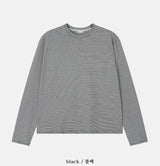 No.1420 ストライプカッティングクロップT(4color)