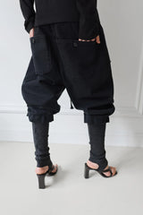 26SS★ KNITTED LEG WARMER COTTON SARROUEL PANTS