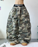 ユニークミリタリーカーゴコットンパンツ💚🖤🤎