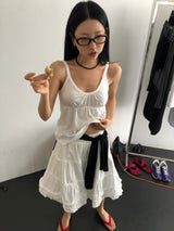 Romanty Shirring Sleeveless