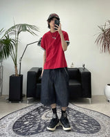Rocky Spider Bermuda Denim Pants