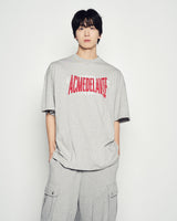 25FW ダブルレイヤーロゴワイド半袖Tシャツ メランジ