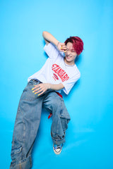 オクトパスフットボールTシャツ（レッド）