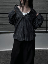 [unisex] overfit joy stripe shirt (2color)
