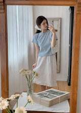 ND Basic Rib Crop Short Sleeve T-shirt (6color)