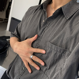  Wegner Nylon Pigment Overfit Short Sleeve Shirt