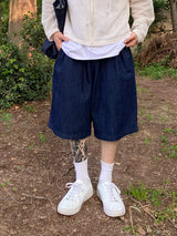 デニムバルーンハーフパンツ 2C