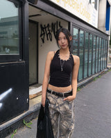 Tree denim pants