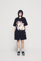 24FW ドッグハグガールベビーフェイス半袖Tシャツ (OVERSEAS EXCLUSIVE) ブラック