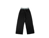 Berun Stripe Color Matching Banding Wide Long Pants