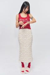 Love & Healthy ロゴノースリーブトップ Red