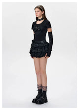 13DE MARZO Bear Lacy Bud Skirt