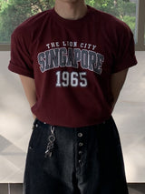 1965 Singapore lettering short sleeve t-shirt