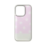 [MADE] BERRY DOT PHONE CASE PINK (epoxy silver bumper)