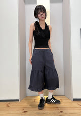 Love Mo Capri Tiered Ruffle Bermuda Shorts 2color