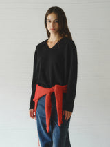 SERIN v-neck collar wool knit
