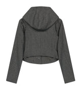 Layered Bolero Wool Jacket / Grey